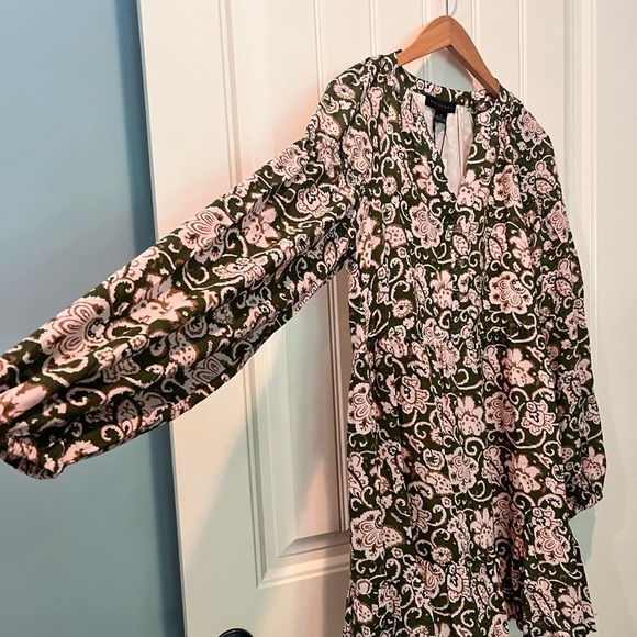 NWT SANCTUARY Dress Ladies XS Beautiful Pink Green Fall LW Flowy BOHO Chic Lined - Picture 3 of 11